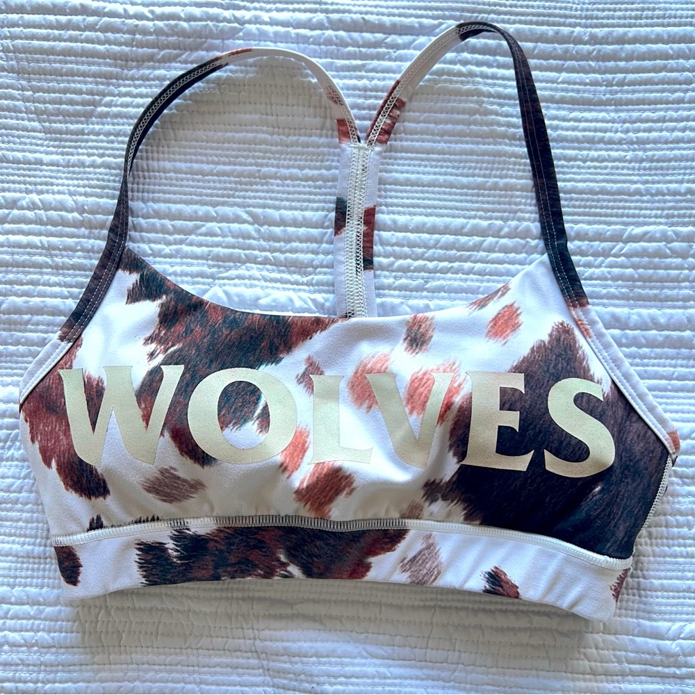 SHE SOLID HARDCORE EVERYDAY SPORTS BRA IN CANYON COW PRINT/WHITE Darc Sport